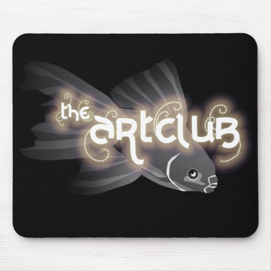 灰色の魚のマウスパッド マウスパッド (正面)