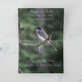 灰色の鳥の写真 カード (内部)