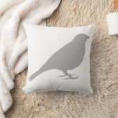 灰色の鳥の枕 クッション (ブランケット)