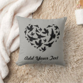 灰色の鳩のカスタムなクッションのパーソナライズなデザイン クッション (ブランケット)