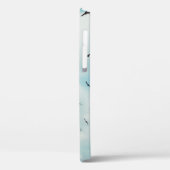 灰色の鳩の群れがヴィンテージ青空を飛ぶ。上 Case-Mate iPhoneケース (裏面 / 左)