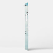 灰色の鳩の群れがヴィンテージ青空を飛ぶ。上 Case-Mate iPhoneケース (裏面 / 右)