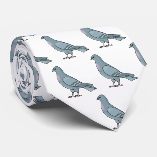 灰色の鳩 ネクタイ (ロール)