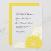 灰色の黄色いダリア セーブザデート (正面/裏面)