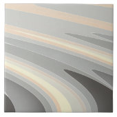 灰色の黄色いピンクの波 タイル (正面)