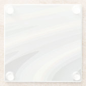 灰色の黄色いピンク色 ガラスコースター (裏面)
