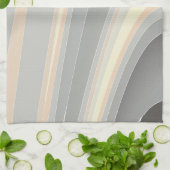 灰色の黄色いピンク色 キッチンタオル (折り畳み)