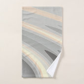 灰色の黄色いピンク色 バスタオルセット (ハンドタオル)