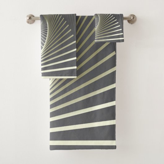 灰色の黄色い巻き毛 バスタオルセット (インサイチュ)