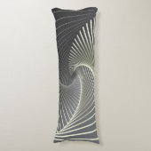 灰色の黄色い巻き毛 ボディピロー (正面縦)