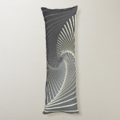 灰色の黄色い巻き毛 ボディピロー (裏面 (縦))