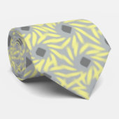 灰色の黄色い抽象美術のタイ ネクタイ (ロール)