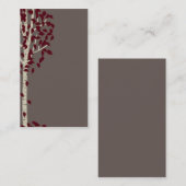 灰色の黄色い《植物》アスペンの木の名刺 名刺 (正面/裏面)