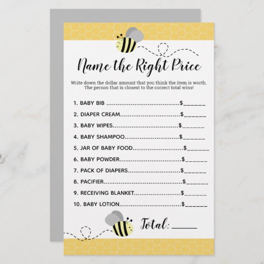 灰色の黄色ののまわりに名の価格シャワーゲーム (正面/裏面)