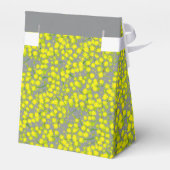 灰色の黄色のアカシアのワタ感謝していラートあなたギフト フェイバーボックス (裏面サイド)