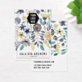 灰色の黄色のフローラキーチェーンロゴ表示カード (デスク)