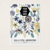 灰色の黄色のフローラキーチェーンロゴ表示カード (正面)