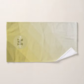 灰色の黄色のメッシュグラデーションパターカッコいいンモノグラム バスタオルセット (ハンドタオル)