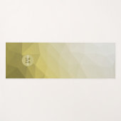 灰色の黄色のメッシュグラデーションパターカッコいいンモノグラム ヨガマット (正面(横))