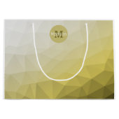 灰色の黄色のメッシュグラデーションパターカッコいいンモノグラム ラージペーパーバッグ (正面)