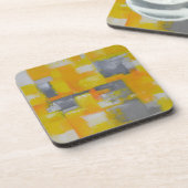 灰色の黄色の白い抽象芸術アト絵画ール コースター (左側)