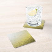 灰色の黄色グラデーションのメッシカッコいいュエレガントパターン スクエアペーパーコースター (インサイチュ)