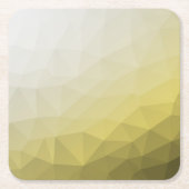 灰色の黄色グラデーションのメッシカッコいいュエレガントパターン スクエアペーパーコースター (正面)