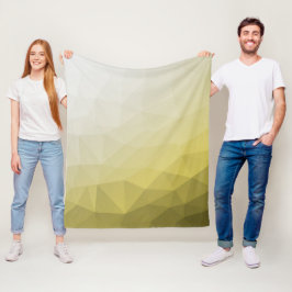 灰色の黄色グラデーションのメッシカッコいいュエレガントパターン フリースブランケット