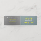 灰色の黄色 – ミニマリスト ロイヤリティカード (外部開封)