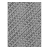 灰色の黒いタイルのパターン、石、テーブルクロ素朴ス テーブルクロス (正面)