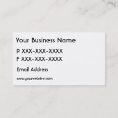 灰色の黒いモノグラムの名刺 名刺 (裏面)