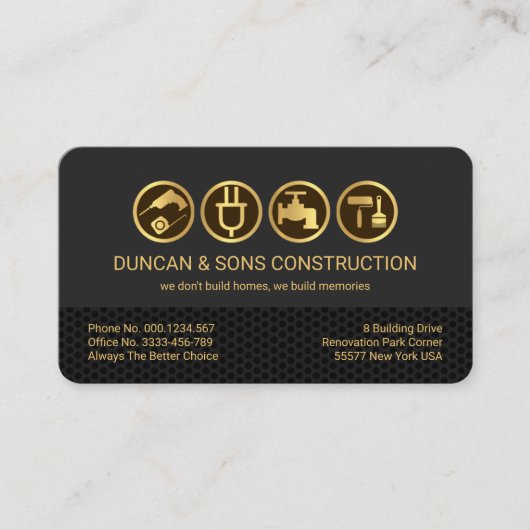 灰色の黒いワイヤメッシュレイヤ手描きツール 名刺 (正面)