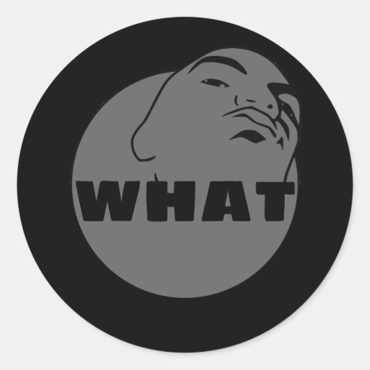 灰色の黒い何 |マグショット | Yo男 ラウンドシール (正面)