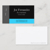 灰色の黒い及び淡いブルーの専門の名刺 名刺 (正面/裏面)