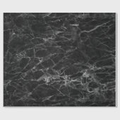 灰色の黒い大理石の石 ラッピングペーパー (フラット)
