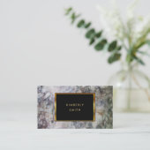 灰色の黒い大理石の金ゴールドフレームプロフェッショナル 名刺 (スタンド正面)