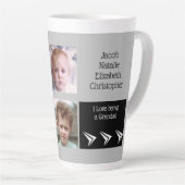 灰色の黒い愛は写真と祖父である カフェラテマグ (右アングル)