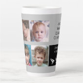 灰色の黒い愛は写真と祖父である カフェラテマグ (正面)