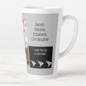 灰色の黒い愛は写真と祖父である カフェラテマグ (右)