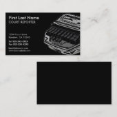 灰色の黒い法廷記者のカスタムな名刺 名刺 (正面/裏面)