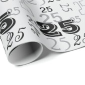 灰色の黒い煙の数パーソナライズされた ラッピングペーパー (ロールコーナー)