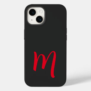 灰色の黒い赤モノグラムのの書クラシカル跡 Case-Mate iPhone 14ケース