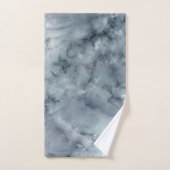 灰色の黒と白の大理石パターン バスタオルセット (ハンドタオル)