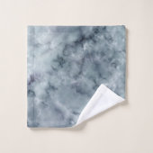 灰色の黒と白の大理石パターン バスタオルセット (ウォッシュタオル)