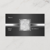 灰色の黒に名刺シルバー追加ロゴの写真 名刺 (裏面)