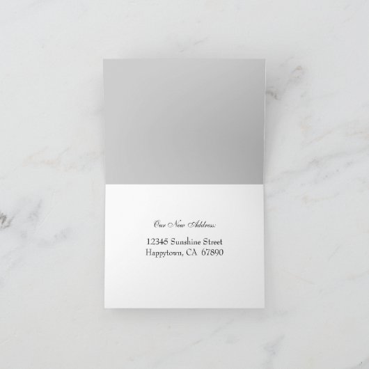 灰色の黒のストライプはちょうどカードを動かしました 案内状 (内部)