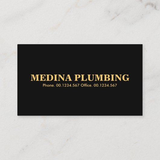 灰色の黒のレイヤ金ゴールド水栓給排水 名刺 (裏面)
