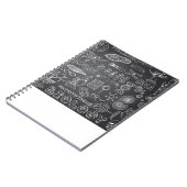 灰色の黒板の生物学科学の落書き ノートブック (左側)