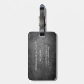 灰色の黒板パターン赤 ラゲッジタグ (裏面縦)