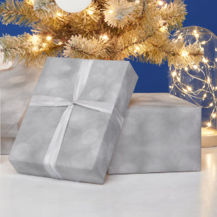 灰色の《写真》ぼけ味白熱［赤熱］光を放つのクリスマスライト抽象芸術 ラッピングペーパー